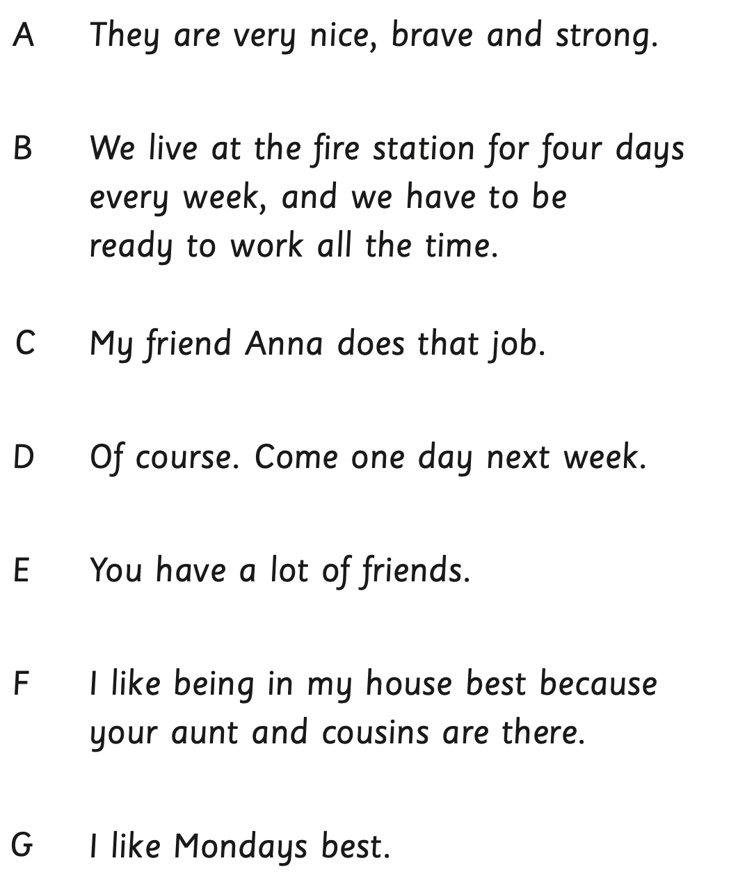 Flyers reading image for questions 1, 2 and 3